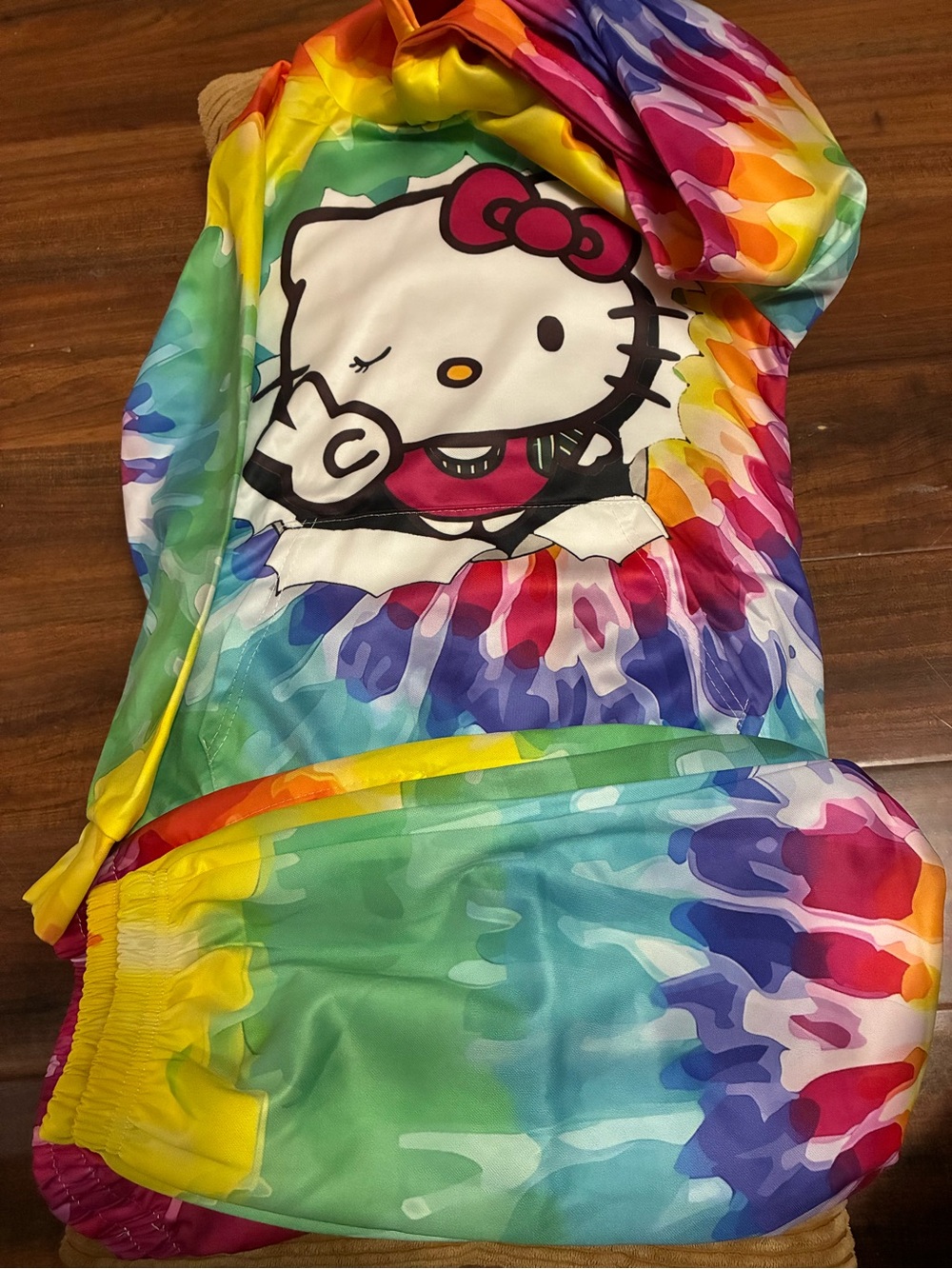 Hello Kitty Rainbow Tie-Dye Hoodie and matching Joggers